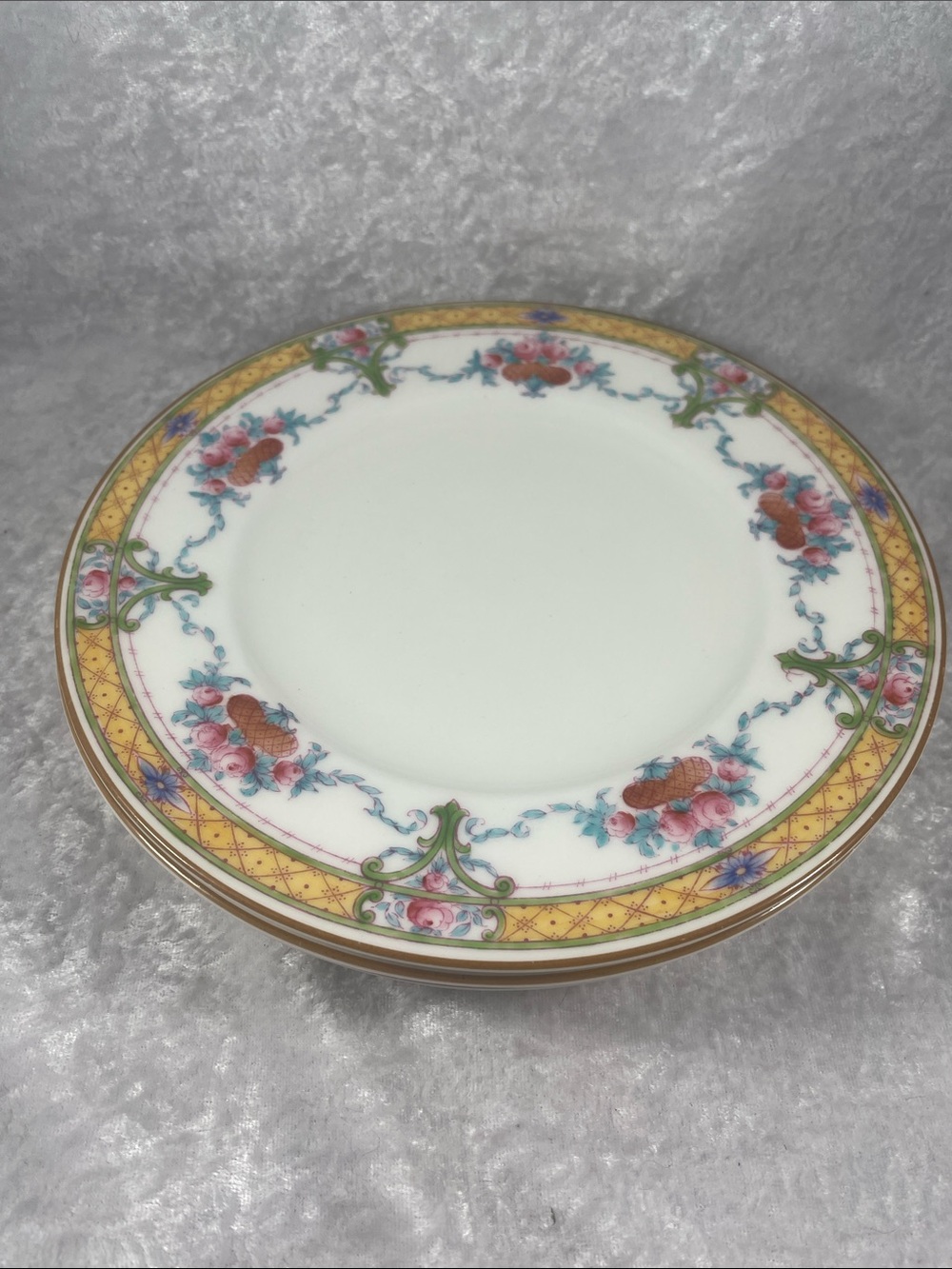 Set of 4 Antique Royal Worcester Marlowe Discontinued Salad Plates